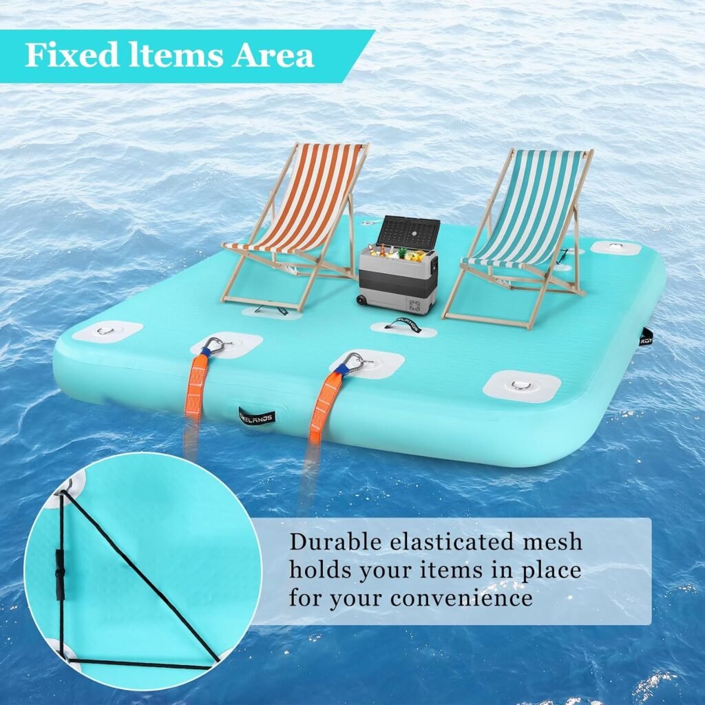 ROMELANDS floating water platform for lake, pool, and beach use